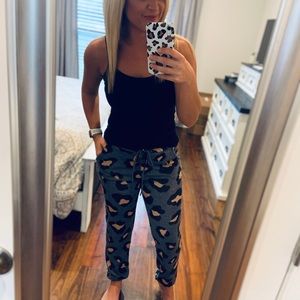 Leopard joggers